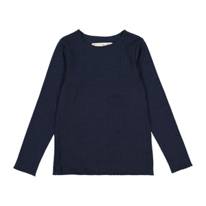 RIB Basic GIRL Tshirt Navy Blue - FINAL SALE