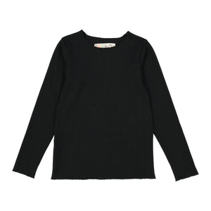 RIB Basic GIRL Tshirt Black - FINAL SALE