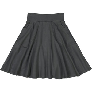 KNIT circle skirt - CHARCOAL GREY