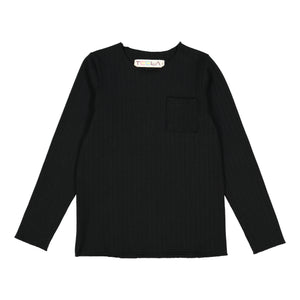 RIB Basic BOY Tshirt Black - FINAL SALE