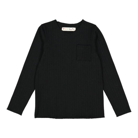 RIB Basic BOY Tshirt Black - FINAL SALE