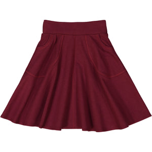 KNIT circle skirt - MERLOT