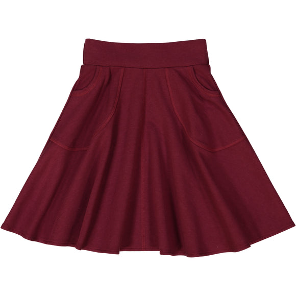 KNIT circle skirt - MERLOT