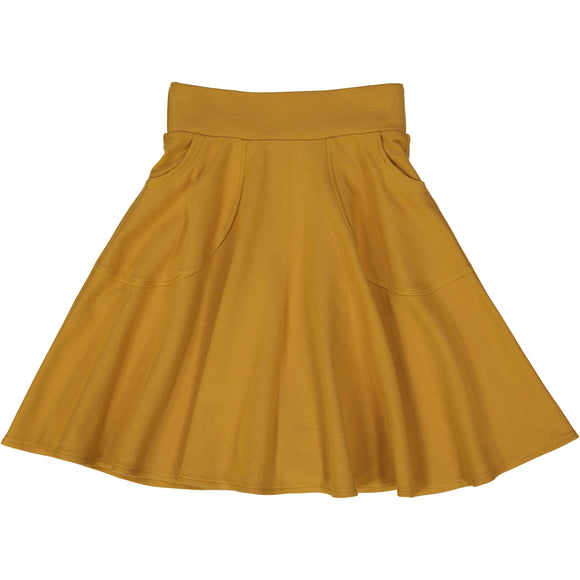 KNIT circle skirt - MUSTARD - FINAL SALE