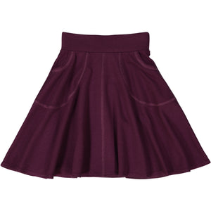 KNIT circle skirt - PLUM