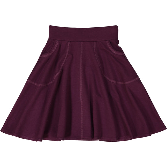KNIT circle skirt - PLUM