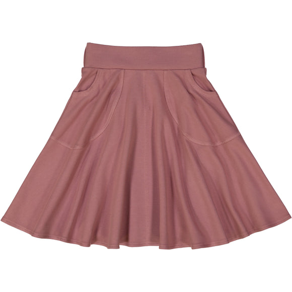 KNIT circle skirt - MAUVE