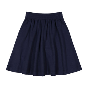 BASIC KNIT SKIRT - navy