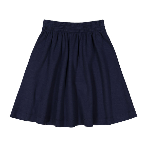 BASIC KNIT SKIRT - navy