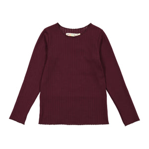 RIB Basic GIRL Tshirt Grape - FINAL SALE