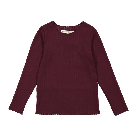 RIB Basic GIRL Tshirt Grape - FINAL SALE