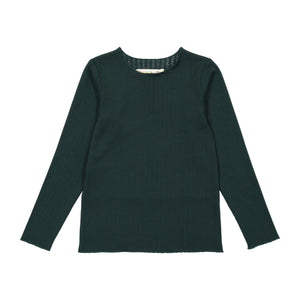 RIB Basic GIRL Tshirt Hunter Green - FINAL SALE