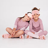 Rib Stripe 2 Pc Set - Mauve