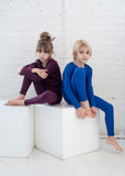RIB 2 piece set loungeware - Plum - FINAL SALE