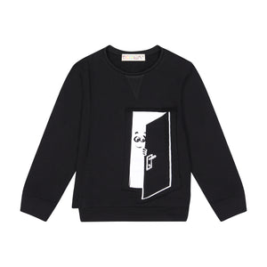 PEEK-A-BOO Vertical Seam Top - Black - FINAL SALE