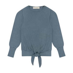 Rib Tie Top - Teal - size up