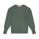 Rib Tiered Top - Olive - size up - FINAL SALE