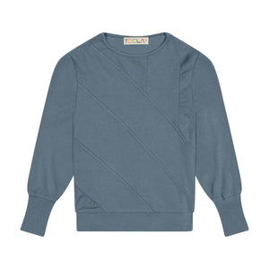 Rib Tiered Top - Teal - size up - FINAL SALE