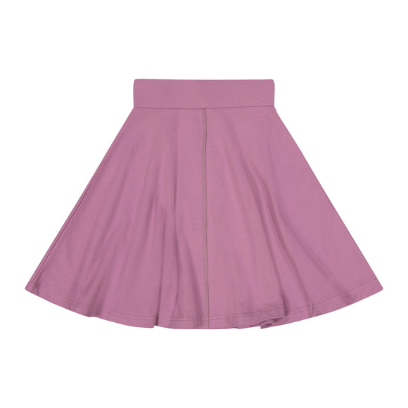 Basic Knit Circle Skirt - Top Stitch - LILAC