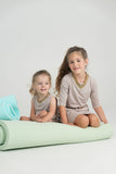 Stripe Solid Baby Set - natural