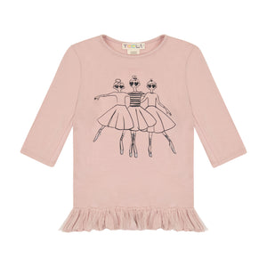 BALLERINA girl's tulle tshirt