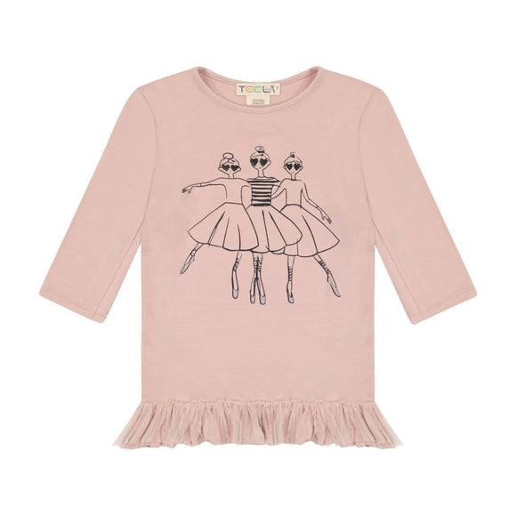 BALLERINA girl's tulle tshirt