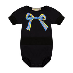 BOWS baby puff sleeve romper - runs very small size up