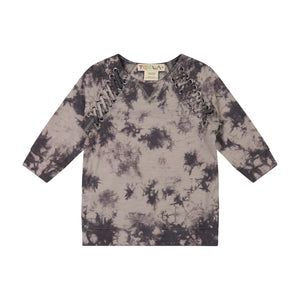 X-stitch Tie Dye Girl's Top - pavement - FINAL SALE
