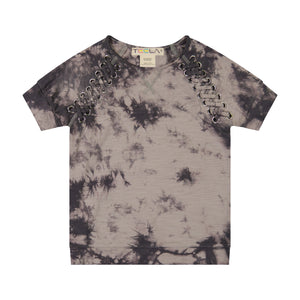 X-stitch Tie Dye Boy's Top - pavement