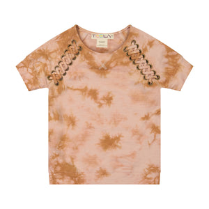 X-stitch Tie Dye Boy's Top - natural