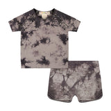 X-stitch Tie Dye Baby Set - pavement - FINAL SALE