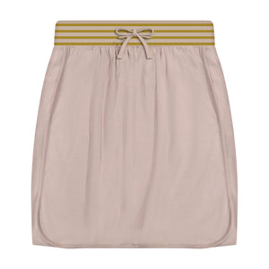 Stripe Solid Girl's Skirt - natural