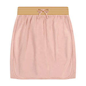 Stripe Solid Girl's Skirt - rose