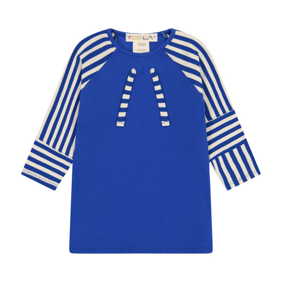 Rib Stripe Girl's Top - sailor