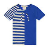 Rib Stripe Boy's Top - sailor - runs small size up