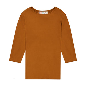 RIB girl tshirt - cinnamon
