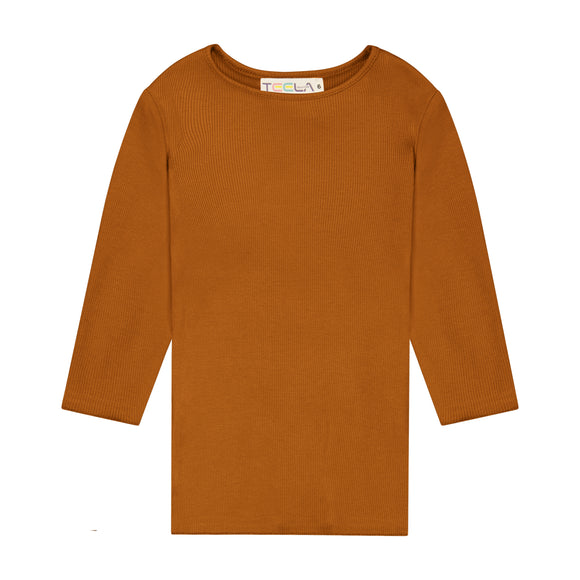 RIB girl tshirt - cinnamon