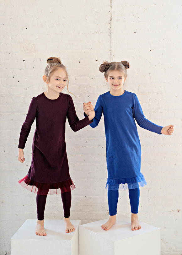 RIB nightgown - Royal Blue - FINAL SALE