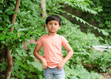 RIB Basic BOY/GIRL Tshirt - Peach