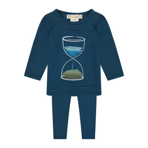 HOUR GLASS rib detail baby set