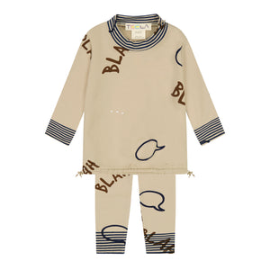 BLAH BLAH mock neck baby set