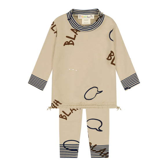 BLAH BLAH mock neck baby set