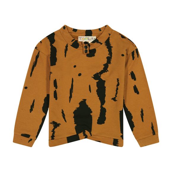 Stain Effect Shirt - MUSTARD