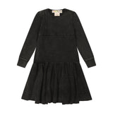 Rib Patch Dress - BLACK