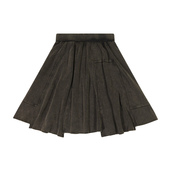 Rib Patch Skirt - COFFEE