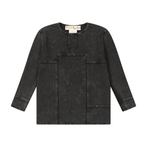 Rib Patch Shirt B - BLACK