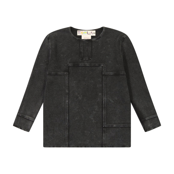 Rib Patch Shirt B - BLACK