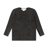 Rib Patch Shirt B - BLACK