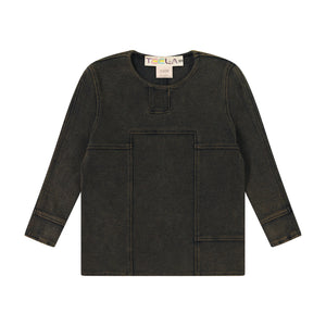 Rib Patch Shirt B - COFFEE