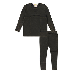 Rib Patch Baby Set - COFFEE